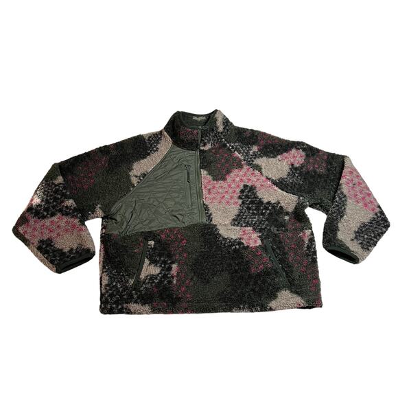 JoyLab Women’s Sherpa Half Zip Pullover Camouflage Sweatshirt Size X-Large - Picture 3 of 9